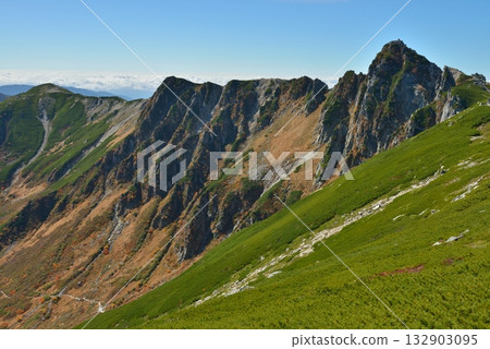Late Autumn: Autumn leaves in the Central Alps 132903095