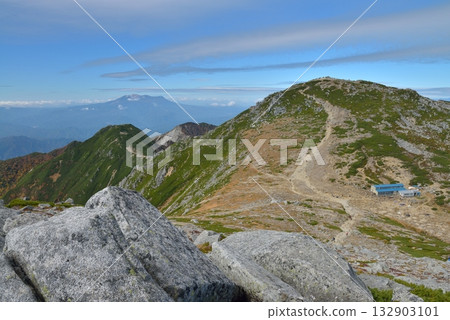 Late Autumn: Autumn leaves in the Central Alps 132903101