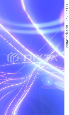Abstract bright blue light rays bursting from a glowing center, symbolizing speed and energy flow 132903154