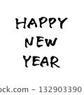 手寫新年快樂 132903390