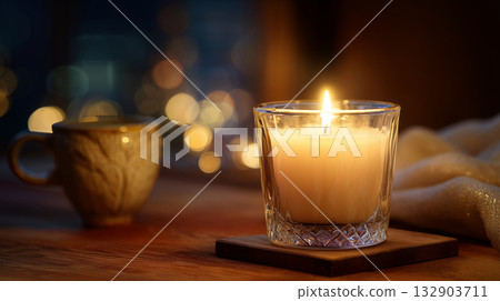 蠟燭和暖光 132903711