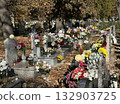 Tombstones in the public cemetery 132903725