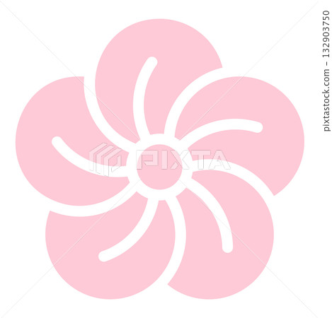 Twisted plum icon illustration (light pink, New Year's, transparent background, vector material) Twisted plum icon illustration (light pink, New Year's, transparent background, vector material) 132903750