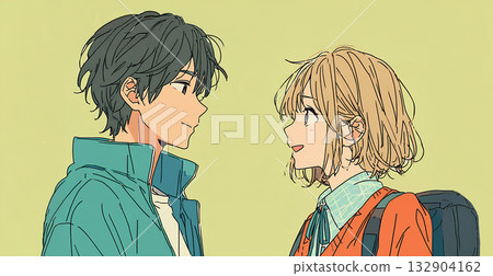 couple staring at each other 132904162