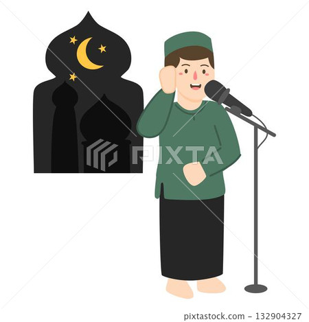 adzan the Call to Prayer 132904327