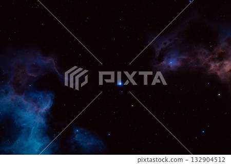 Colorful nebula clouds are made up of colorful clouds of interstellar gas 132904512