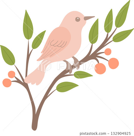 modern flat bird illustration for nature lovers 132904925