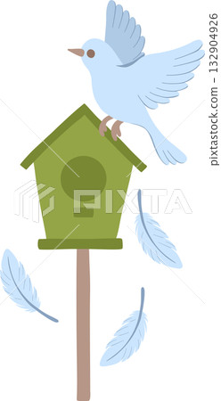 flat style cute bird element for vector design 132904926