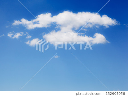 Fantastic view of the azure sky on a sunny day with fluffy clouds. Fantastic view of the azure sky on a sunny day with fluffy clouds. 132905056