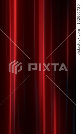 Dark abstract red glowing light streaks forming smooth vertical lines on a black background 132905729