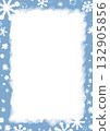 Hand-drawn winter image frame material 132905856