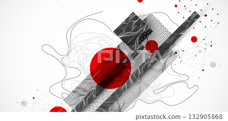 Abstract background. Modern science art elements. Wireframe surface illustration. Abstract background. Modern science art elements. Wireframe surface illustration. 132905868