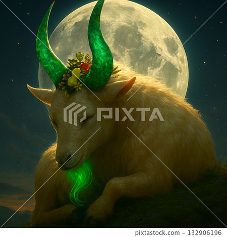 Mystical horned goat Mystical horned goat 132906196