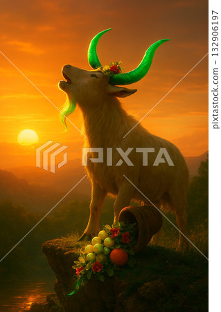 Mystical horned goat Mystical horned goat 132906197