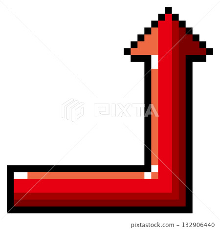 Pixel art icon Arrow pointing straight up from the middle (4) Pixel art icon Arrow pointing straight up from the middle (4) 132906440