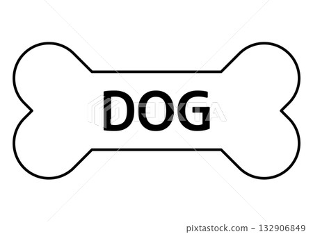 Bone icon with the letter DOG for pet-related designs Bone icon with the letter DOG for pet-related designs 132906849