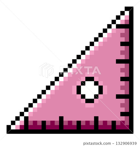 Pixel Art Icon Triangle Ruler (1) Pixel Art Icon Triangle Ruler (1) 132906939