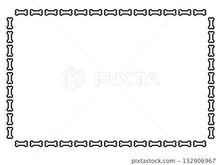 Pet-related design: A simple frame with a dog bone motif 132906967