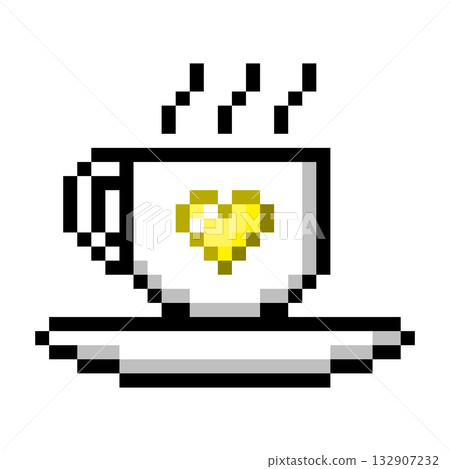 像素藝術圖標咖啡杯(3) 像素藝術圖標咖啡杯(3) 132907232