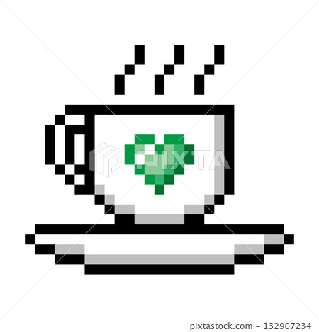 像素藝術圖標咖啡杯(5) 像素藝術圖標咖啡杯(5) 132907234