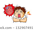 Fat man having a heart attack 132907491