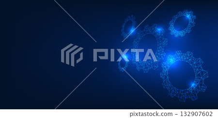 Gear technology background with connected, symbolizing the driving force of innovation, engineering systems, and the continuous development of modern technology Gear technology background with connected, symbolizing the driving force of innovation, engineering systems, and the continuous development of modern technology 132907602