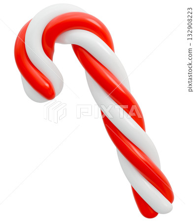 Sweet Caramel Candy Cane 3D 132908223