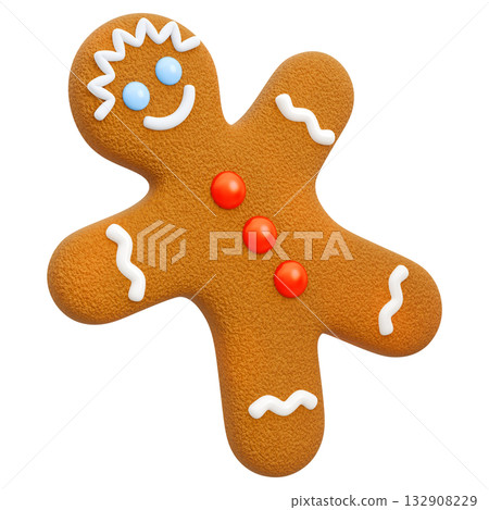 Iced Gingerbread Cookie Man 132908229