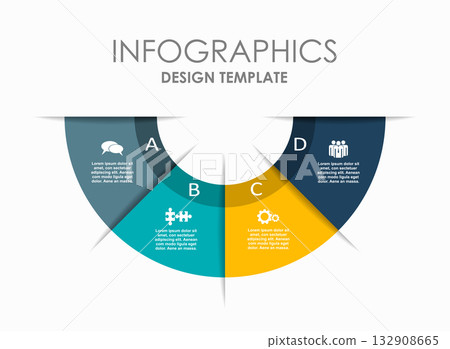 Colorful infographic with panels , icons, and text for organizing concepts, steps, or categories. Vector illustration. Colorful infographic with panels , icons, and text for organizing concepts, steps, or categories. Vector illustration. 132908665