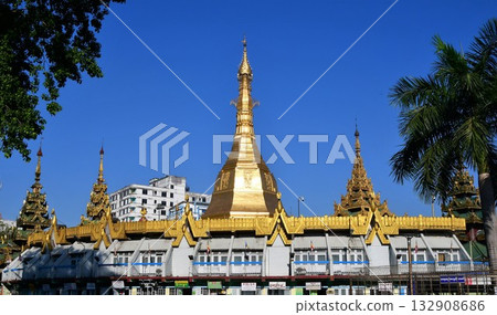 緬甸，仰光，蘇雷寶塔，寶塔 132908686