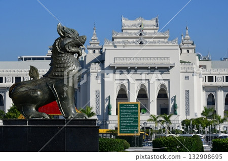 Myanmar, Yangon, City Hall, Maha Bandula Park Myanmar, Yangon, City Hall, Maha Bandula Park 132908695
