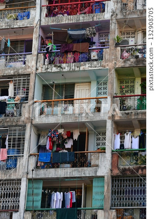 Myanmar, Yangon, apartment, house Myanmar, Yangon, apartment, house 132908705