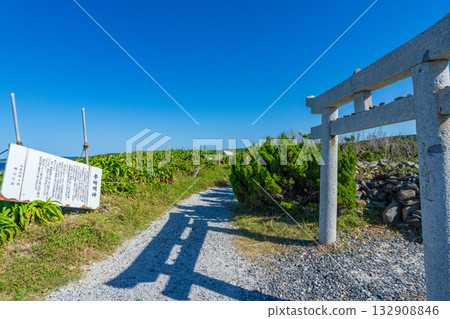 Yumezaki Shrine on Tsunoshima Island in Shimonoseki City, Yamaguchi Prefecture Yumezaki Shrine on Tsunoshima Island in Shimonoseki City, Yamaguchi Prefecture 132908846