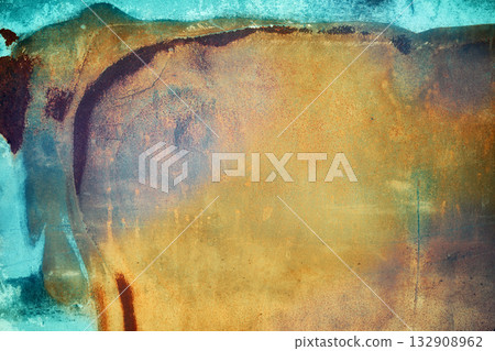 Photo of old and worn steel sheet, abstract background. 132908962