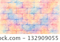 Pastel colored watercolor style digital grid background 132909055