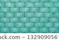 Watercolor style green brick wall background illustration 132909056