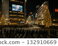 Christmas illuminations decorating the streets of Shibuya, Tokyo 132910669