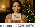 Smiling Christmas card 132910670