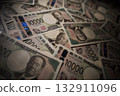 日本10,000日圓紙幣的圖案素材 132911096