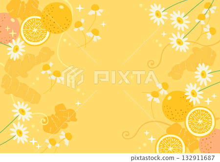 Chamomile ginger orange herbal tea wallpaper 132911687