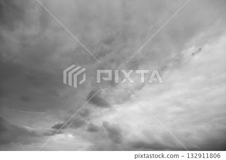 The Dramatic Cloudy Skies Present a Striking Display in Black and White Photography 132911806