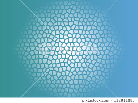 未來主義的賽博龐克細胞結構，藍綠漸層馬賽克圖案抽象背景 132911893