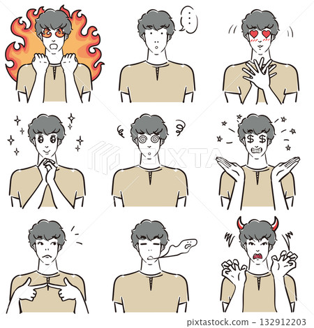 帥哥們的各種滑稽表情 132912203