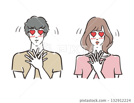 一對三十多歲、個性開朗的男女墜入愛河 一對三十多歲、個性開朗的男女墜入愛河 132912224