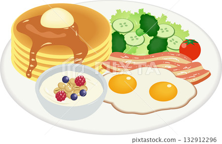 Pancake Morning Plate Pancake Morning Plate 132912296