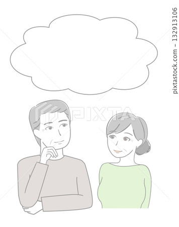 Thinking senior couple 132913106