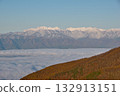 The scenery of the Northern Alps, including Mt. Hotaka and Mt. Yari, seen from Utsukushigahara Plateau 132913151