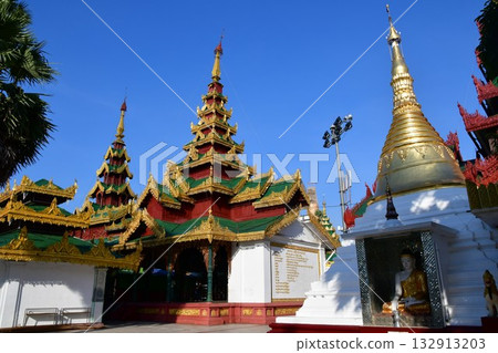 緬甸,仰光,瑞光大金塔,緬甸最大的聖地,佛塔 緬甸,仰光,瑞光大金塔,緬甸最大的聖地,佛塔 132913203