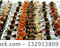 Huge set of starters and appetizers on the table for food presentation Huge set of starters and appetizers on the table for food presentation 132913809