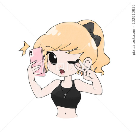 女孩們用智慧型手機自拍 3 女孩們用智慧型手機自拍 3 132913933